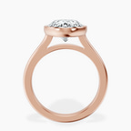 18kt Rose Gold Calliope Bezel Floating Solitaire Lab Diamond Ring side right image one