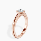 10kt Rose Gold Calliope Bezel Floating Solitaire Lab Diamond Ring standing product image one