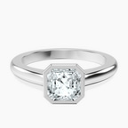Platinum Calliope Bezel Floating Solitaire Lab Diamond Ring front image