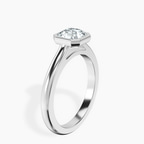 Platinum Calliope Bezel Floating Solitaire Lab Diamond Ring standing product image one