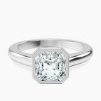 Platinum Calliope Bezel Floating Solitaire Lab Diamond Ring front image