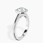 Platinum Calliope Bezel Floating Solitaire Lab Diamond Ring standing product image one