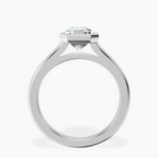 Platinum Calliope Bezel Floating Solitaire Lab Diamond Ring side right image one