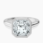 Platinum Calliope Bezel Floating Solitaire Lab Diamond Ring front image