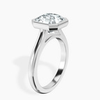 Platinum Calliope Bezel Floating Solitaire Lab Diamond Ring standing product image one