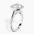 Platinum Calliope Bezel Floating Solitaire Lab Diamond Ring standing product image one