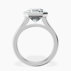 Platinum Calliope Bezel Floating Solitaire Lab Diamond Ring side right image one