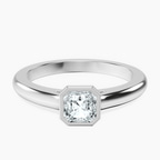 Platinum Calliope Bezel Floating Solitaire Lab Diamond Ring front image