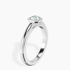Platinum Calliope Bezel Floating Solitaire Lab Diamond Ring standing product image one