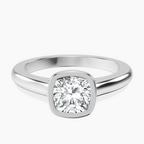 Platinum Calliope Bezel Floating Solitaire Lab Diamond Ring front image