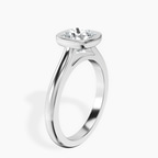 Platinum Calliope Bezel Floating Solitaire Lab Diamond Ring standing product image one