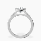 Platinum Calliope Bezel Floating Solitaire Lab Diamond Ring side right image one