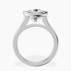 Platinum Calliope Bezel Floating Solitaire Lab Diamond Ring side right image one