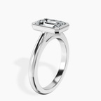Platinum Calliope Bezel Floating Solitaire Lab Diamond Ring standing product image one
