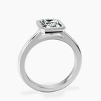 Platinum Calliope Bezel Floating Solitaire Lab Diamond Ring side right image one