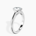 Platinum Calliope Bezel Floating Solitaire Lab Diamond Ring standing product image one