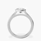 Platinum Calliope Bezel Floating Solitaire Lab Diamond Ring side right image one