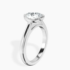 Platinum Calliope Bezel Floating Solitaire Lab Diamond Ring standing product image one