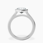 Platinum Calliope Bezel Floating Solitaire Lab Diamond Ring side right image one