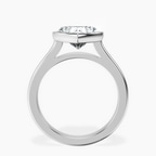 Platinum Calliope Bezel Floating Solitaire Lab Diamond Ring side right image one