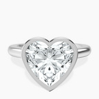 Platinum Calliope Bezel Floating Solitaire Lab Diamond Ring front image