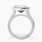 Platinum Calliope Bezel Floating Solitaire Lab Diamond Ring side right image one