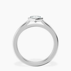 Platinum Calliope Bezel Floating Solitaire Lab Diamond Ring side right image one