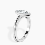 Platinum Calliope Bezel Floating Solitaire Lab Diamond Ring standing product image one