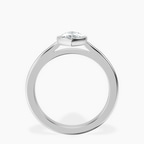 Platinum Calliope Bezel Floating Solitaire Lab Diamond Ring side right image one