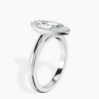 Platinum Calliope Bezel Floating Solitaire Lab Diamond Ring standing product image one