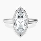 Platinum Calliope Bezel Floating Solitaire Lab Diamond Ring front image