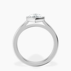 Platinum Calliope Bezel Floating Solitaire Lab Diamond Ring side right image one