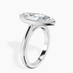 Platinum Calliope Bezel Floating Solitaire Lab Diamond Ring standing product image one