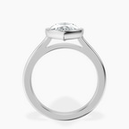 Platinum Calliope Bezel Floating Solitaire Lab Diamond Ring side right image one