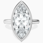 Platinum Calliope Bezel Floating Solitaire Lab Diamond Ring front image