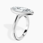 Platinum Calliope Bezel Floating Solitaire Lab Diamond Ring standing product image one