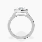 Platinum Calliope Bezel Floating Solitaire Lab Diamond Ring side right image one