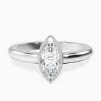 Platinum Calliope Bezel Floating Solitaire Lab Diamond Ring front image