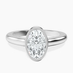 Platinum Calliope Bezel Floating Solitaire Lab Diamond Ring front image