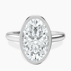 Platinum Calliope Bezel Floating Solitaire Lab Diamond Ring front image
