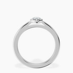 Platinum Calliope Bezel Floating Solitaire Lab Diamond Ring side right image one