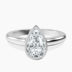 Platinum Calliope Bezel Floating Solitaire Lab Diamond Ring front image