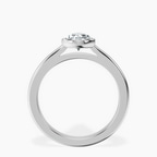 Platinum Calliope Bezel Floating Solitaire Lab Diamond Ring side right image one