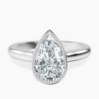 Platinum Calliope Bezel Floating Solitaire Lab Diamond Ring front image