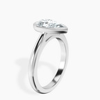 Platinum Calliope Bezel Floating Solitaire Lab Diamond Ring standing product image one