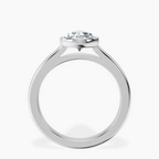 Platinum Calliope Bezel Floating Solitaire Lab Diamond Ring side right image one