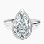Platinum Calliope Bezel Floating Solitaire Lab Diamond Ring front image