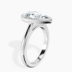 Platinum Calliope Bezel Floating Solitaire Lab Diamond Ring standing product image one