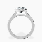 Platinum Calliope Bezel Floating Solitaire Lab Diamond Ring side right image one