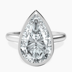 Platinum Calliope Bezel Floating Solitaire Lab Diamond Ring front image